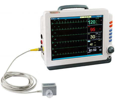 qualità  Competitive 12.1 Inch Medical Metal Display With Capnograph Multiparameter Smart Icu Price Ambulance Patient Monitor fabbrica
